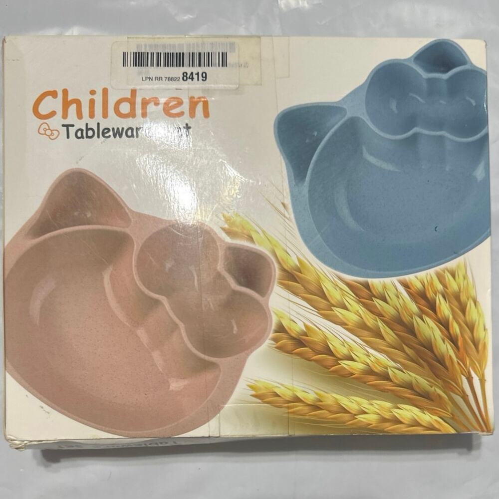Hello KittyChildren tableware set, bowl and spoon in Cyan Green color. Brand New